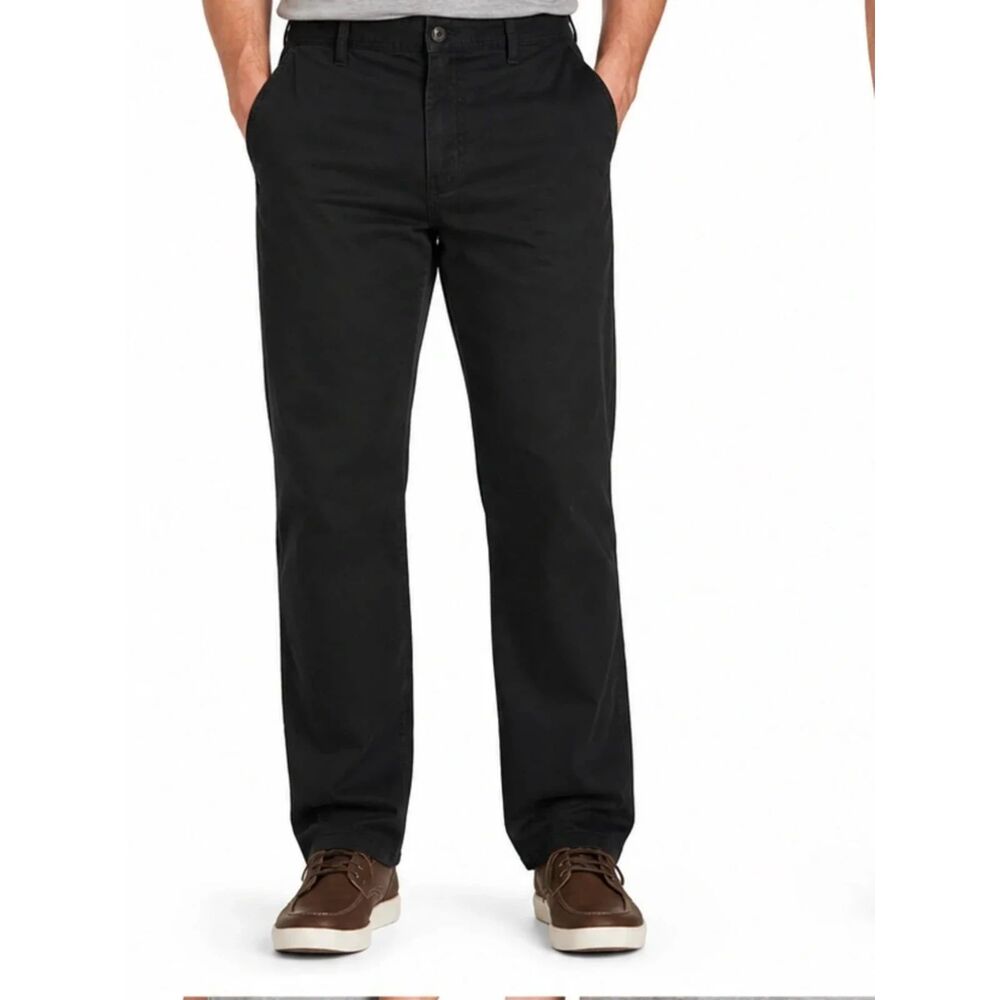 Weatherproof Vintage Chino 2.0 Men 34x30 Black Slim Straight Stretch Pants NWT